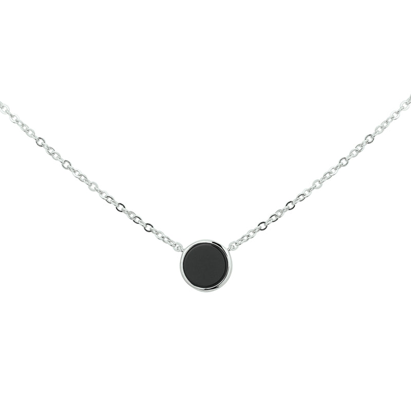 vDam Ketting Onyx 42 + 3 Cm Zilver Gerhodineerd 1326616