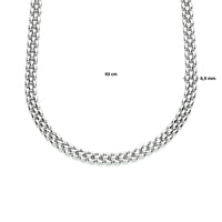 vDam Ketting Panter 6,9 Mm 43cm Cm Zilver Gerhodineerd 1333943cm  43cm
