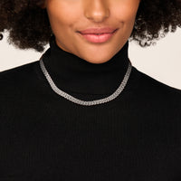 vDam Ketting Panter 8 Mm 43cm Cm Zilver Gerhodineerd 1339975  43cm