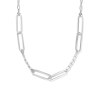 vDam Ketting Paperclip Plat 4,5 Mm 41 + 5 Cm Zilver Gerhodineerd 1336515