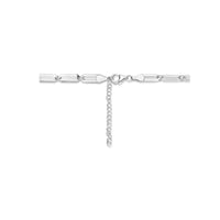 vDam Ketting Paperclip Plat 5,0 Mm 41cm + 4 Cm Zilver Gerhodineerd 1336243  41cm