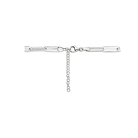 vDam Ketting Paperclip Plat 5,0 Mm 42cm + 4 Cm Zilver Gerhodineerd 1336244  42cm