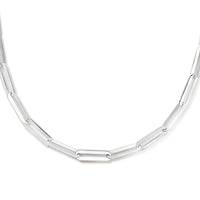 vDam Ketting Paperclip Plat 5,2 Mm 42 + 4 Cm Zilver Gerhodineerd 1336242