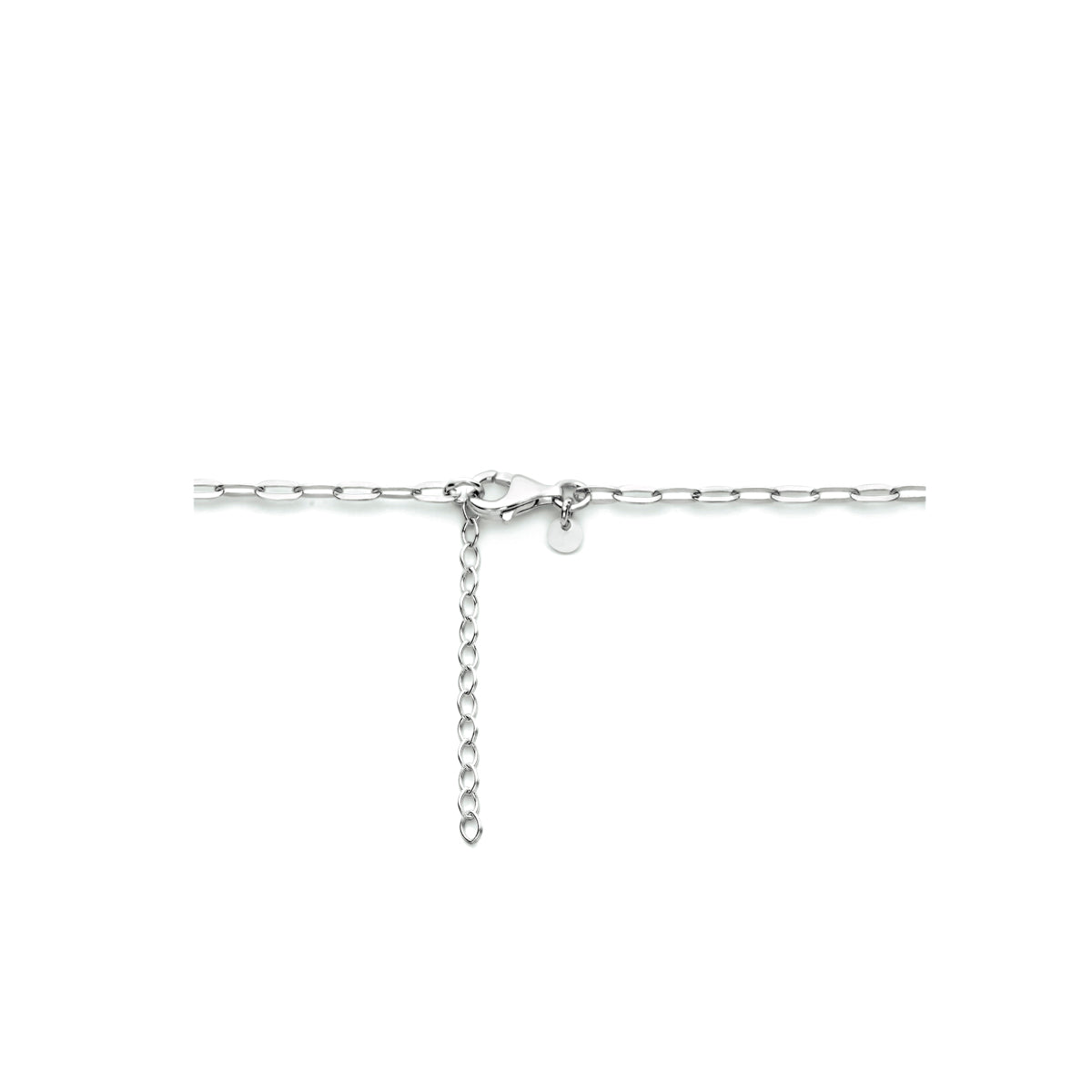 vDam Ketting Paperclip Platte Buis 2,5 Mm 40cm + 4 Cm Zilver Gerhodineerd 1333929  40cm