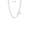 vDam Ketting Paperclip Platte Buis 3,7 Mm 41cm + 4 Cm Zilver Gerhodineerd 1333678  41cm