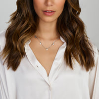 vDam Ketting Paperclip Platte Buis En Rondjes 2,8 Mm 41cm + 3 Cm Zilver Gerhodineerd 1334753  41cm