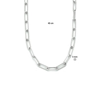 vDam Ketting Paperclip Ronde Buis 3,0 Mm 45cm Cm Zilver Gerhodineerd 1333770  45cm