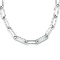 vDam Ketting Paperclip Ronde Buis 3,0 Mm 45 Cm Zilver Gerhodineerd 1333770