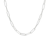 vDam Ketting Paperclip Ronde Buis 3,5 Mm 45 Cm Zilver Gerhodineerd 1333321