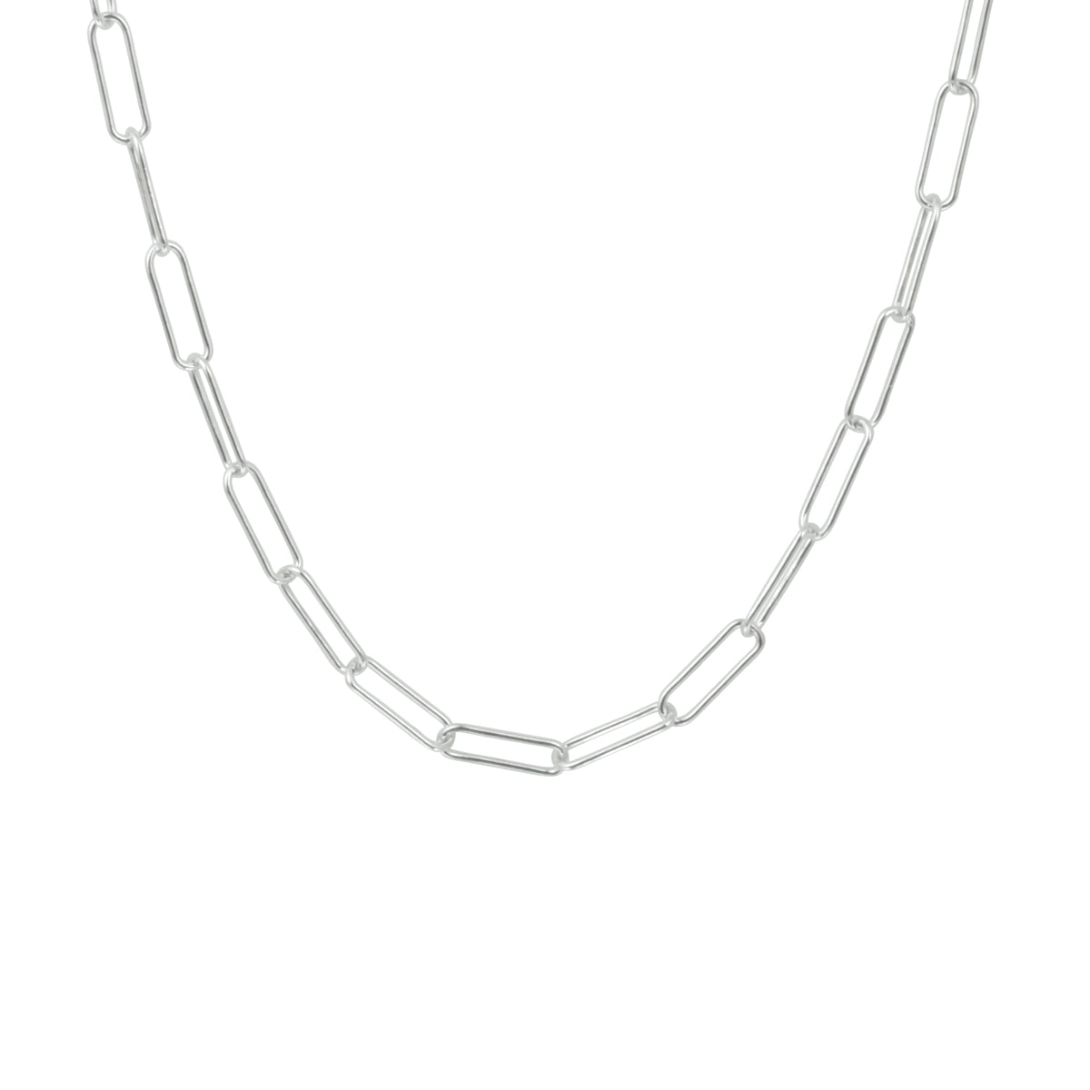 vDam Ketting Paperclip Ronde Buis 3,5 Mm 45 Cm Zilver Gerhodineerd 1333321