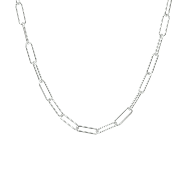 vDam Ketting Paperclip Ronde Buis 3,5 Mm 45 Cm Zilver Gerhodineerd 1333321