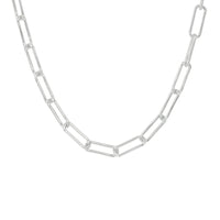 vDam Ketting Paperclip Ronde Buis 5,0 Mm 45 Cm Zilver Gerhodineerd 1333324