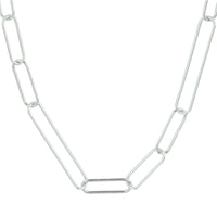 vDam Ketting Paperclip Ronde Buis 5,5 Mm Zilver Gerhodineerd 1332369