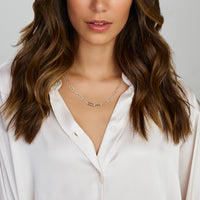 vDam Ketting Paperclip Ronde Buis 5,6 Mm 45cm Cm Zilver Gerhodineerd 1333939  45cm