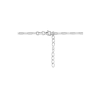 vDam Ketting Paperclip Vierkante Buis 3,0 Mm 41cm + 4 Cm Zilver Gerhodineerd 1335081  41cm