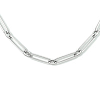 vDam Ketting Paperclip Vierkante Buis 4,0 Mm 45 Cm Zilver Gerhodineerd 1333933