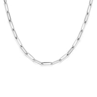 vDam Ketting Paperclip Vierkante Buis 5,0 Mm 45 Cm Zilver Gerhodineerd 1330168