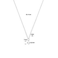 vDam Ketting Parel 2,0 Mm 41cm + 4 Cm Zilver Gerhodineerd 1335942  41cm