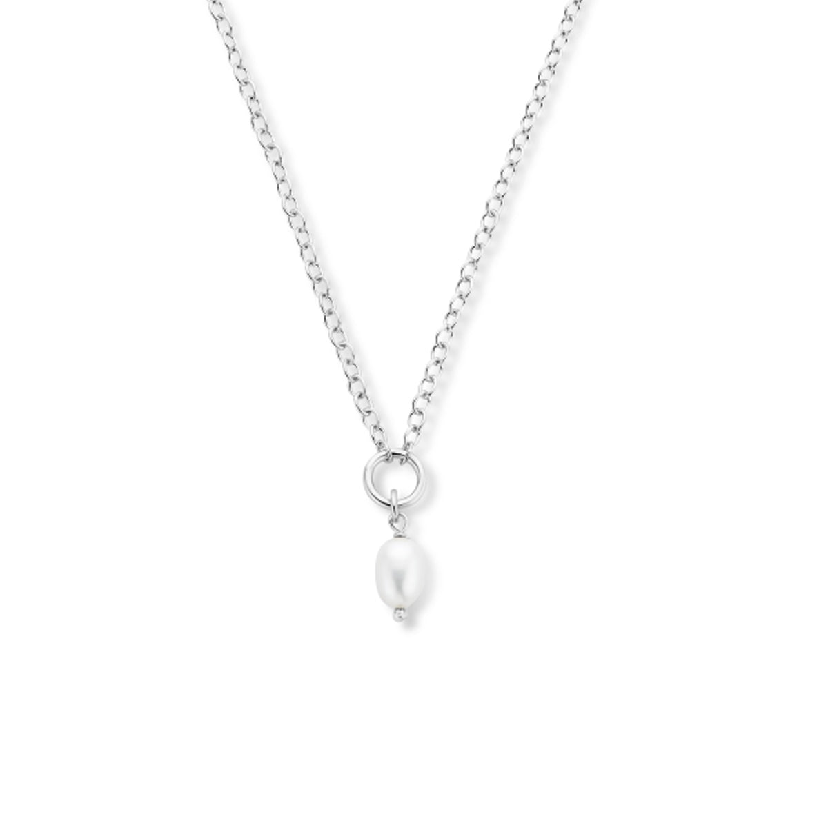 vDam Ketting Parel 2,0 Mm 41 + 4 Cm Zilver Gerhodineerd 1335942