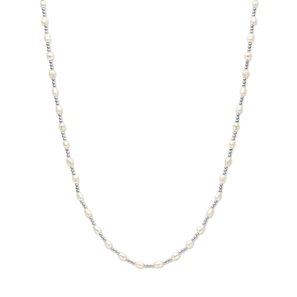 vDam Ketting Parel 3,8 Mm 40 + 3 Cm Zilver Gerhodineerd 1338220