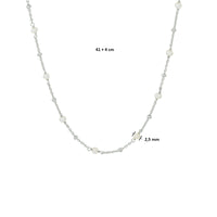 vDam Ketting Parel 41cm + 4 Cm Zilver Gerhodineerd 1332314  41cm