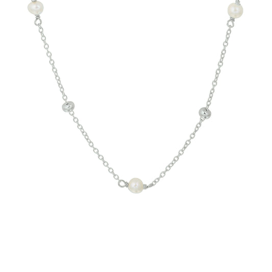 vDam Ketting Parel 41 + 4 Cm Zilver Gerhodineerd 1332316