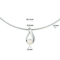 vDam Ketting Parel 42cm + 3 Cm Zilver Gerhodineerd 1326692  42cm