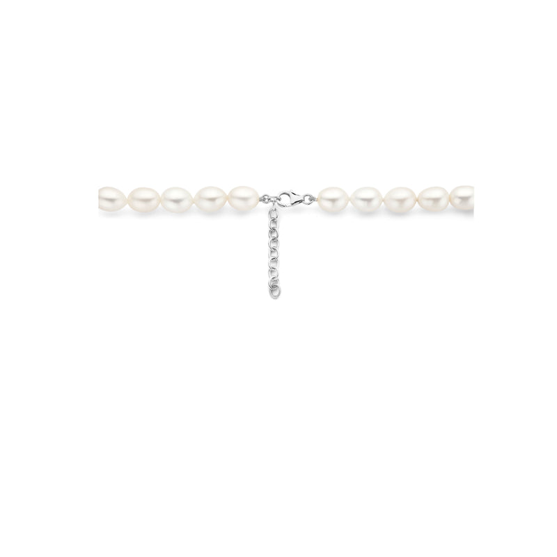 vDam Ketting Parel 9 Mm 42cm + 4 Cm Zilver Gerhodineerd 1335965  42cm