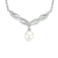 vDam Ketting Parel En Zirkonia 42 + 3 Cm Zilver Gerhodineerd 1333912