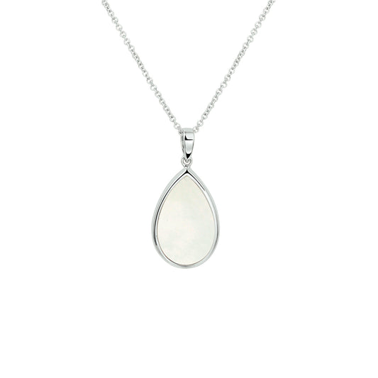 vDam Ketting Parelmoer 42 + 3 Cm Zilver Gerhodineerd 1326659