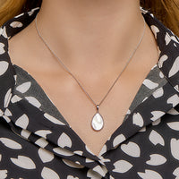 vDam Ketting Parelmoer 42cm + 3 Cm Zilver Gerhodineerd 1326659  42cm