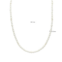 vDam Ketting Parels 3,2 Mm 40cm + 5 Cm Zilver Gerhodineerd 1337725  40cm