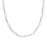 vDam Ketting Parels 40 + 4 Cm Zilver Gerhodineerd 1335720