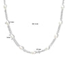 vDam Ketting Parels 40cm + 4 Cm Zilver Gerhodineerd 1335720  40cm