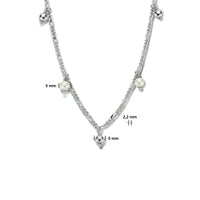 vDam Ketting Parels 40cm Cm Zilver Gerhodineerd 1334443  40cm