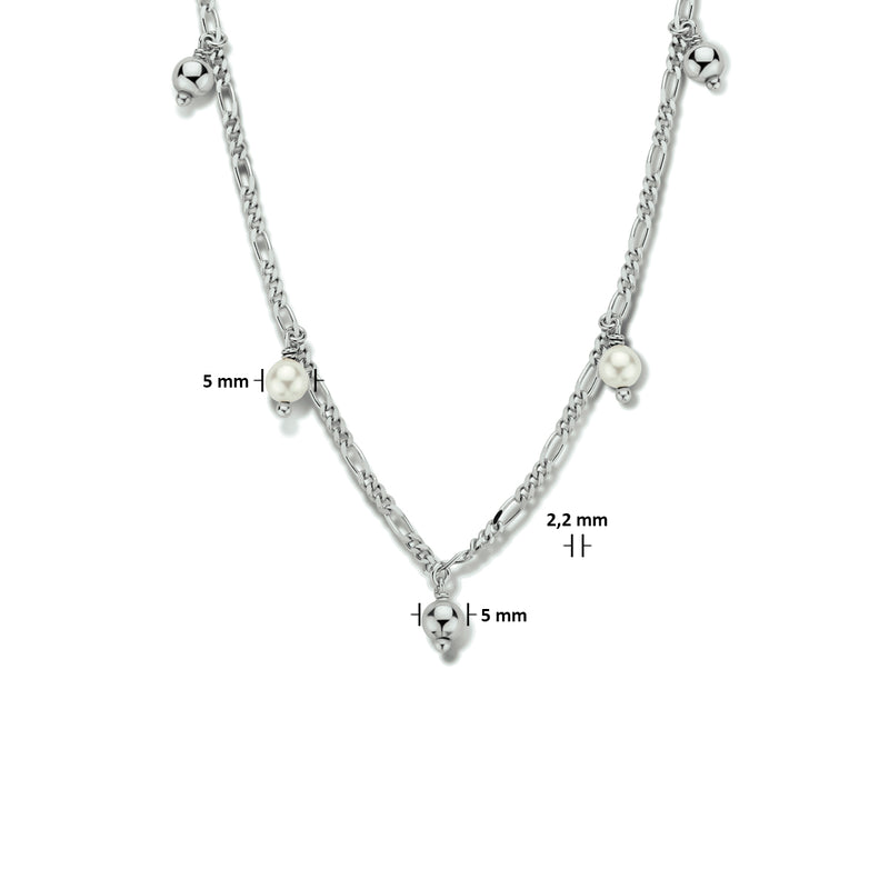 vDam Ketting Parels 40cm Cm Zilver Gerhodineerd 1334443  40cm