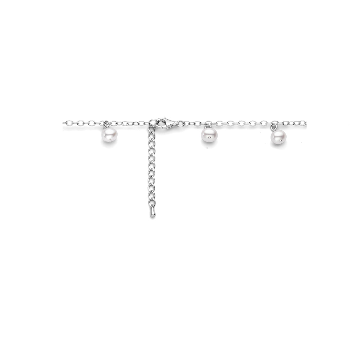 vDam Ketting Parels  41cm + 4 Cm Zilver Gerhodineerd 1336546  41cm