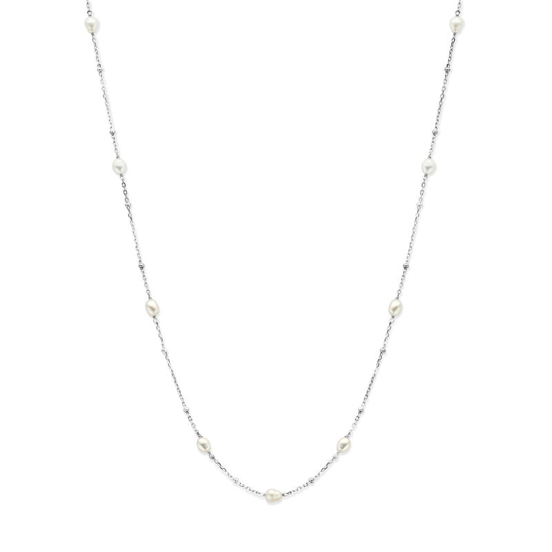 vDam Ketting Parels 41 + 4 Cm Zilver Gerhodineerd 1341147