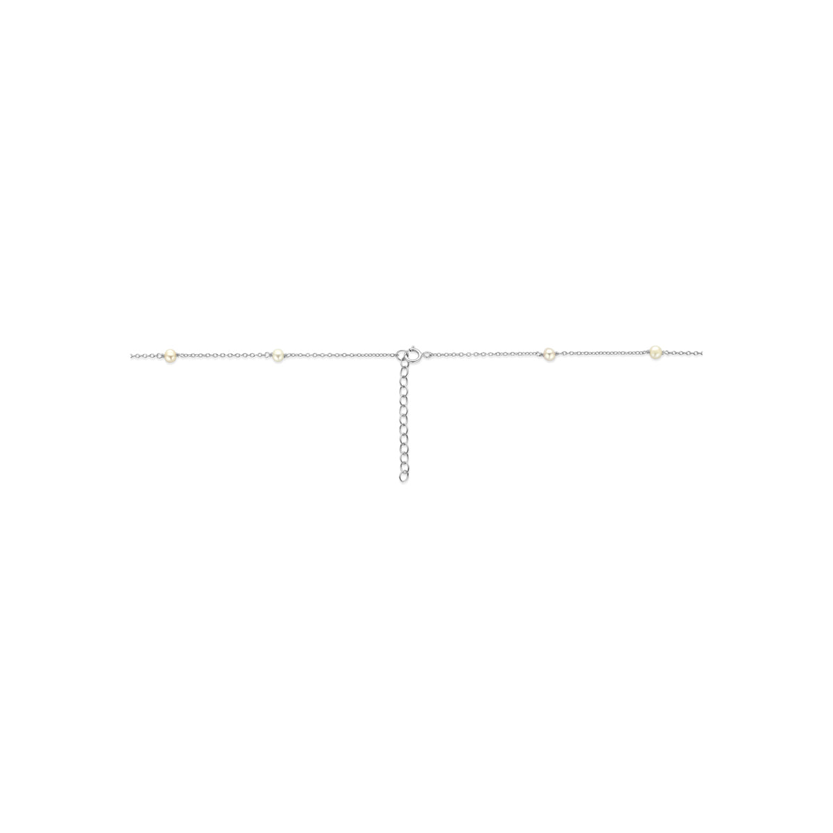 vDam Ketting Parels 41cm + 4 Cm Zilver Gerhodineerd 1341cm148  41cm