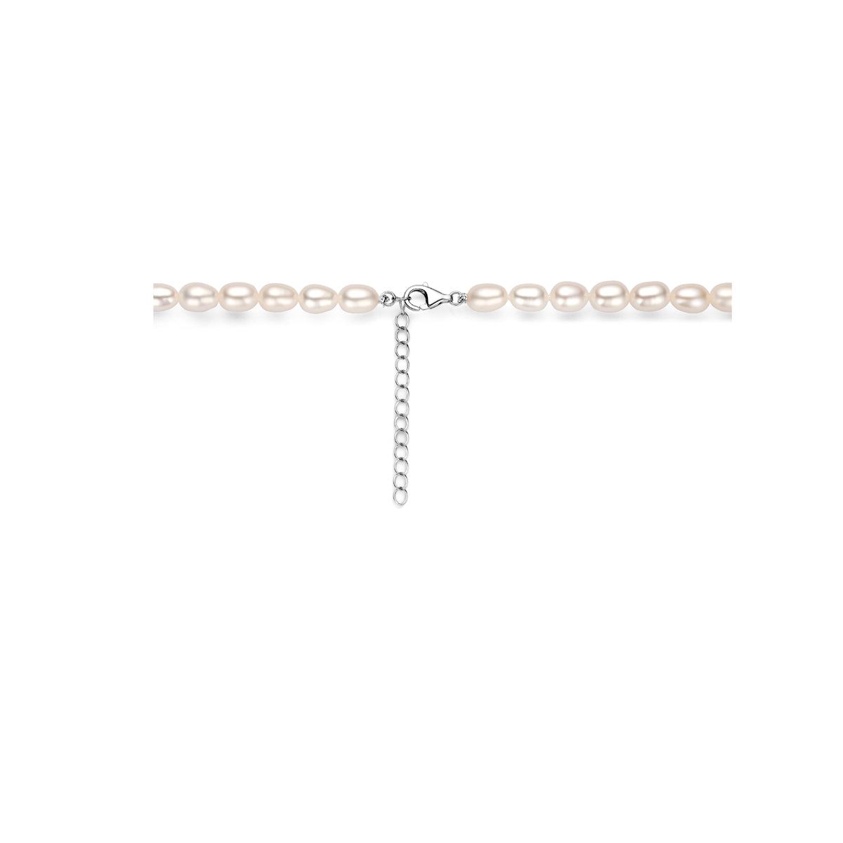 vDam Ketting Parels 41cm + 4 Cm Zilver Gerhodineerd 1341cm370  41cm