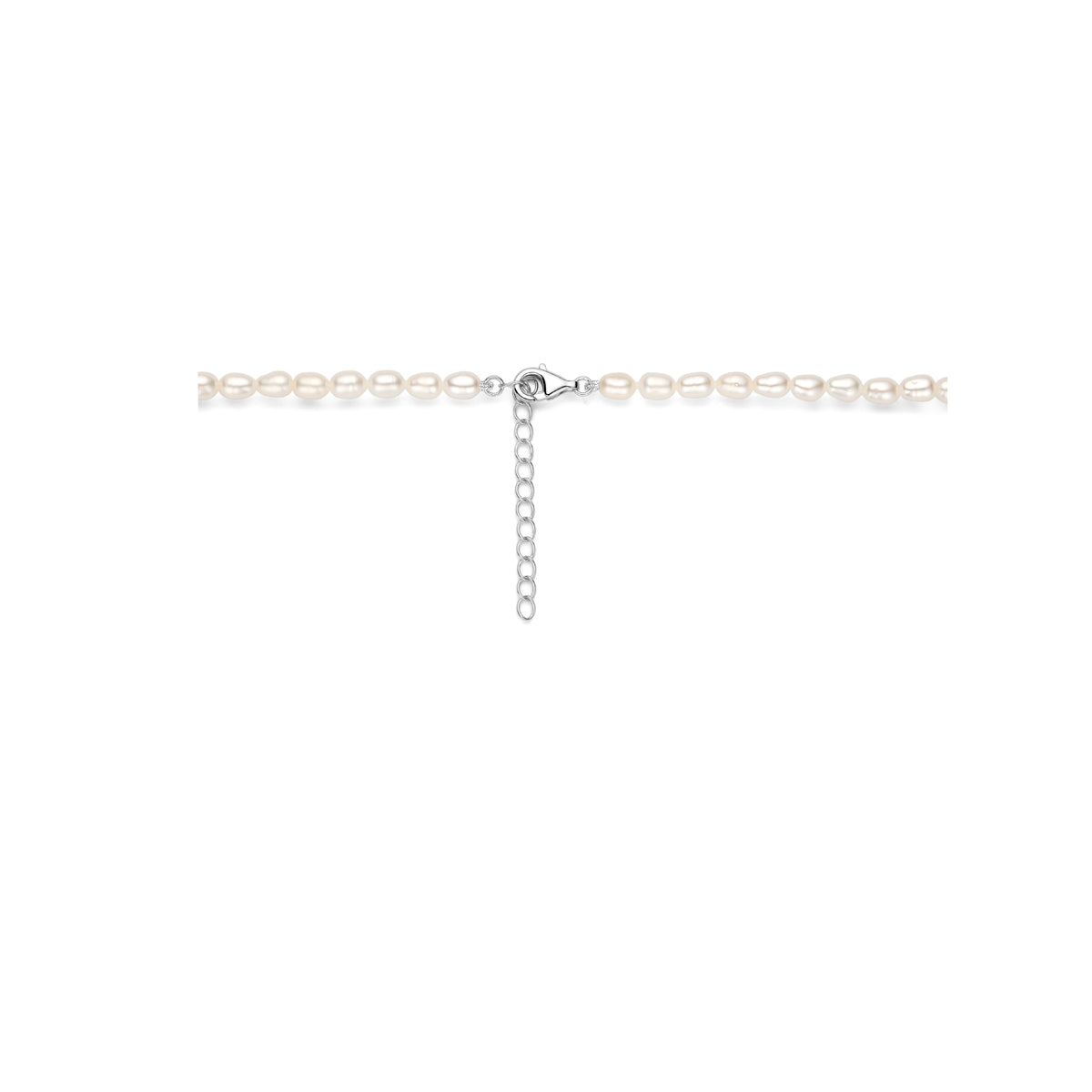 vDam Ketting Parels 41cm + 4 Cm Zilver Gerhodineerd 1341cm372  41cm