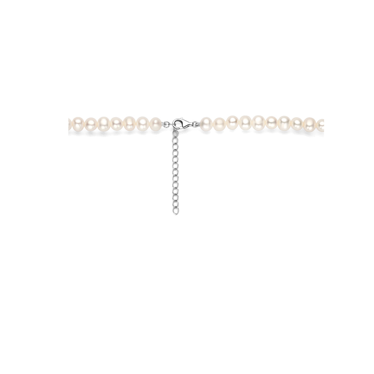 vDam Ketting Parels 41cm + 4 Cm Zilver Gerhodineerd 1341cm374  41cm