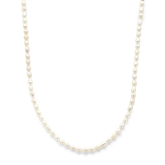 vDam Ketting Parels 42 + 5 Cm Zilver Gerhodineerd 1341049