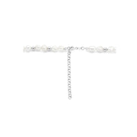 vDam Ketting Parels En Bolletjes 6,5 Mm 41cm + 5 Cm Zilver Gerhodineerd 1335960  41cm