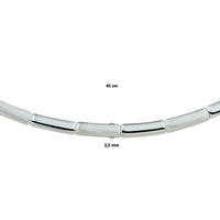 vDam Ketting Poli/mat 3,5 Mm Zilver Gerhodineerd 1326310  45cm