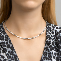 vDam Ketting Poli/mat 3,5 Mm Zilver Gerhodineerd 1326310  45cm