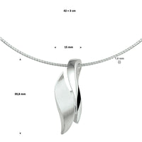 vDam Ketting Poli/mat 42cm + 3 Cm Zilver Gerhodineerd 1326939  42cm