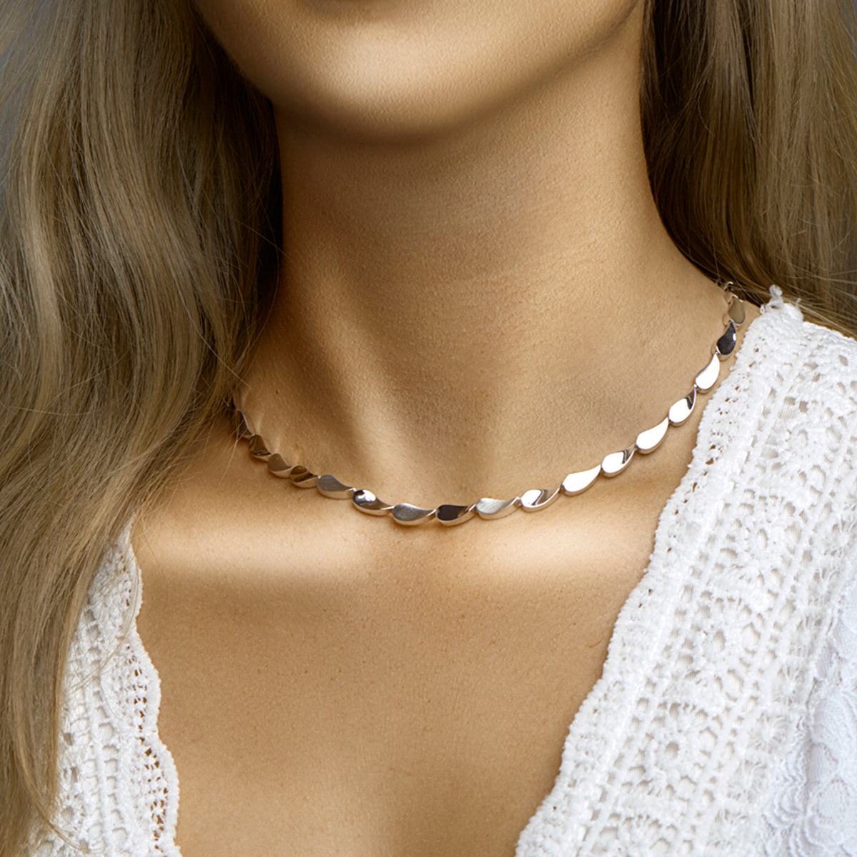 vDam Ketting Poli/mat 5,6 Mm 45cm Cm Zilver Gerhodineerd 1332877  45cm