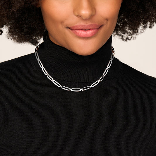 vDam Ketting Poli/mat 5,7 Mm 45cm Cm Zilver Gerhodineerd 1341726  45cm