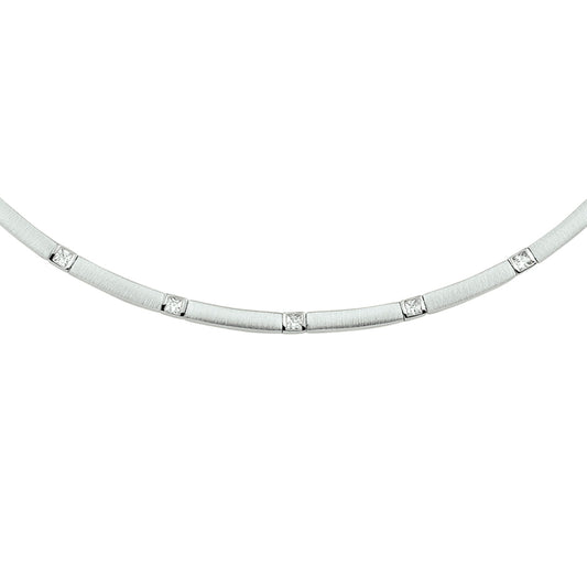 vDam Ketting Poli/mat Zirkonia 3,3 Mm 43 Cm Zilver Gerhodineerd 1326260